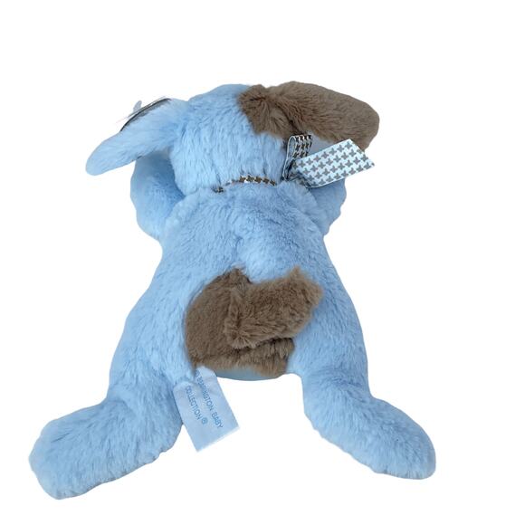 Bearington Baby Collection Relaxed Blue Rattle Dog Plush 8" Stuffed Animal Toy - Picture 9 of 11